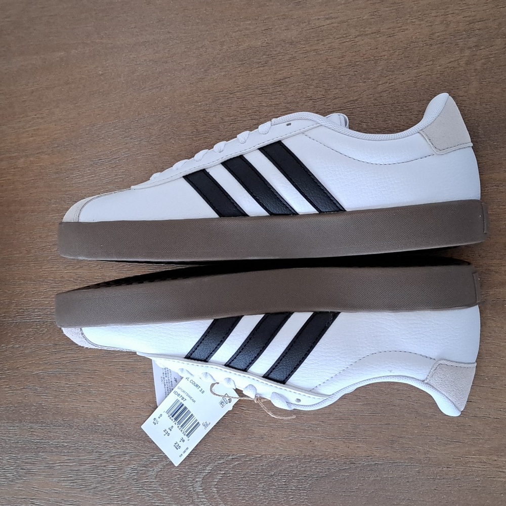 Adidas VL Court 3.0 - Color: White/Black/Grey - Size: Women 6.5 - Picture 6 of 10